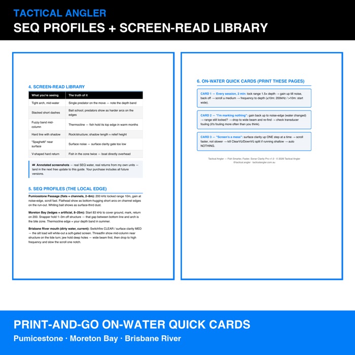 The printable on-water quick cards