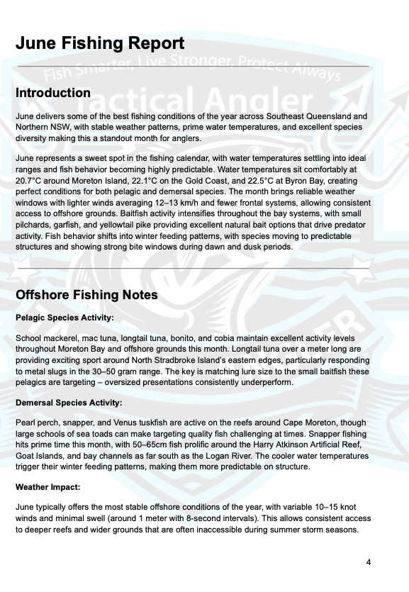 📈 JUNE: SEQ Anglers Monthly Fishing Action Report